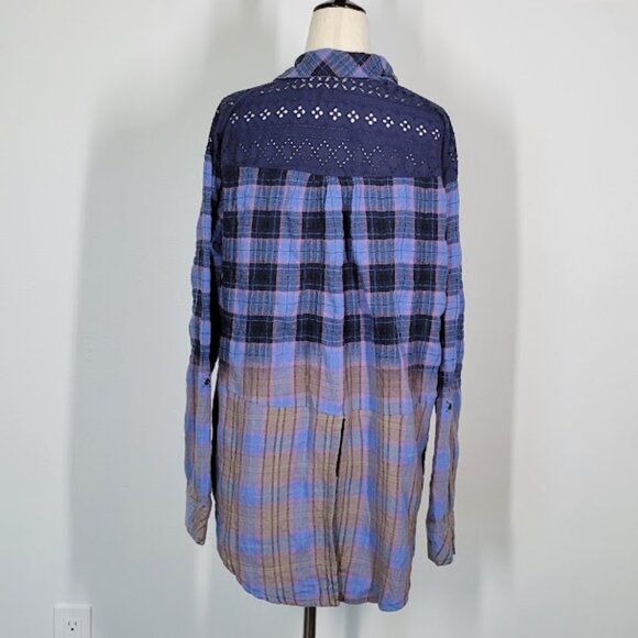 MISS ME  plaid washed button down shirt Sz S NEW - Picture 7 of 12